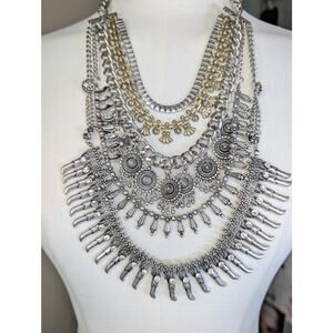 Tibetian Silver Chunky Necklace